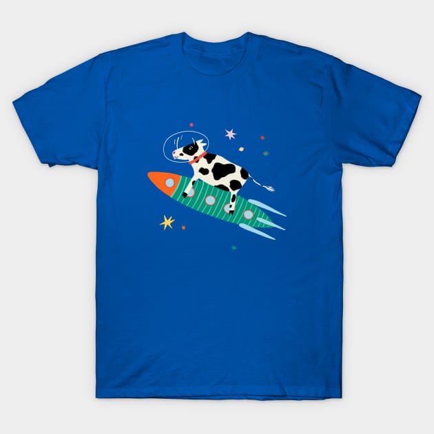 Cow in Space T-Shirt by Das Brooklyn